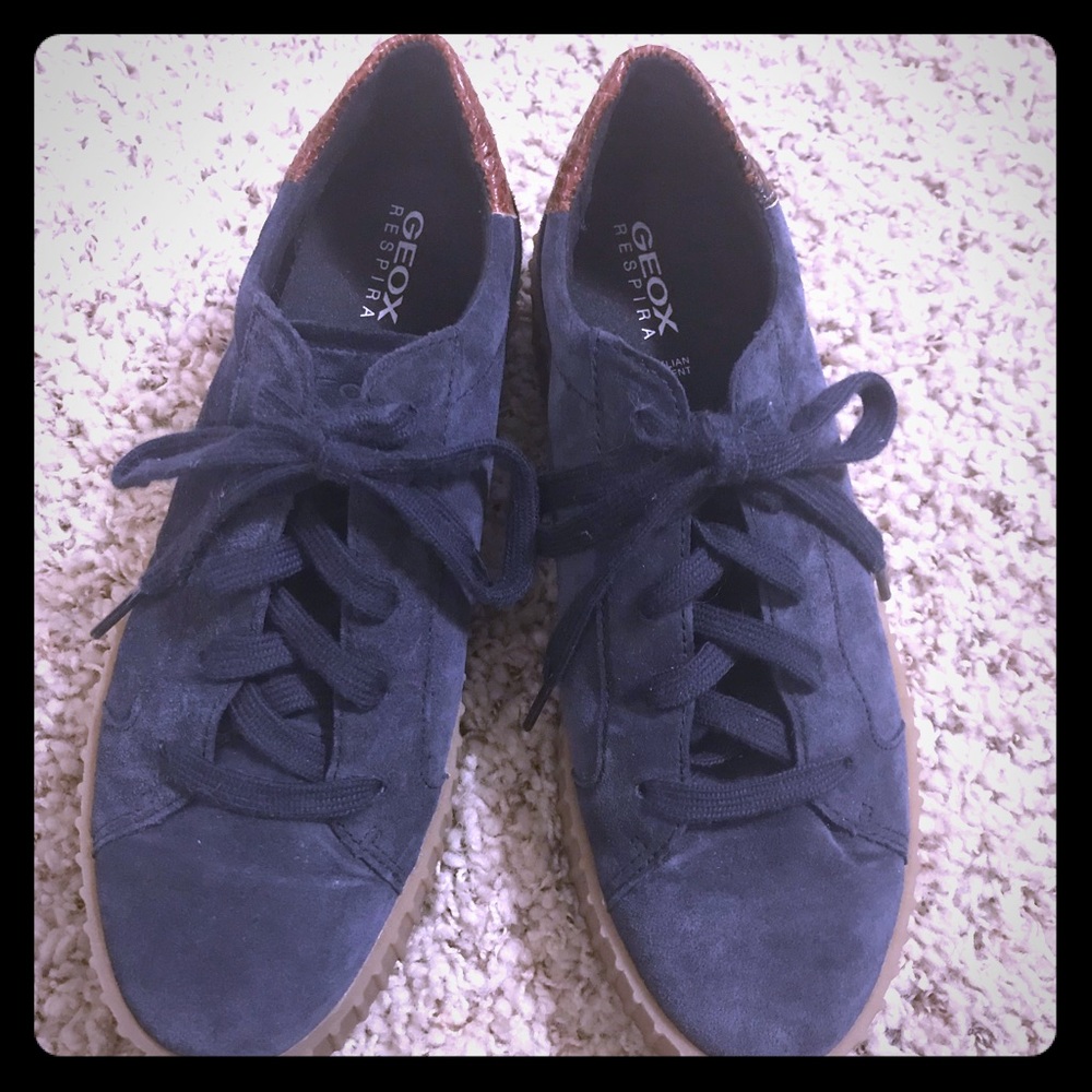 Geox Respira Navy Sneakers